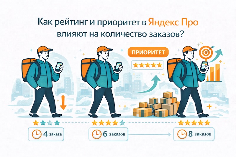 как рейтинг влияет на количество заказов