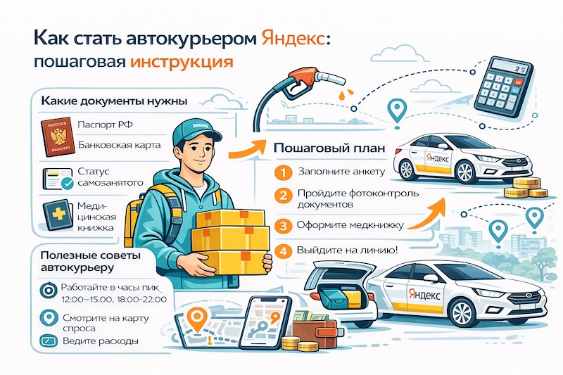 Как стать автокурьером в Яндекс