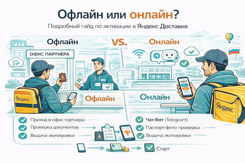 онлайн или офлайн активация в яндекс про