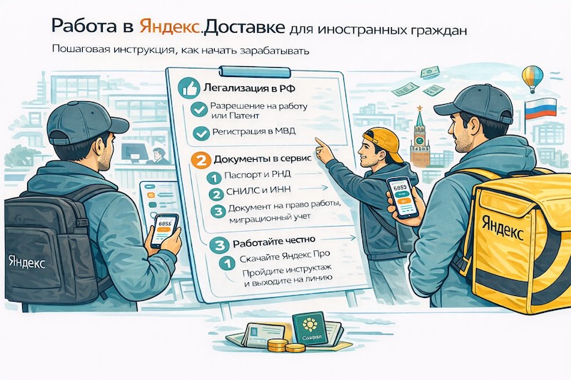 работа в доставке для иностранных граждан