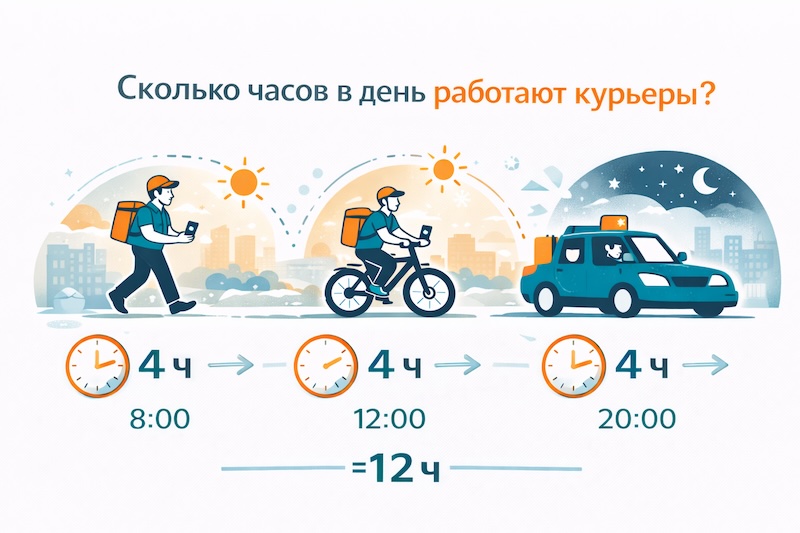 сколько часов работать курьеру