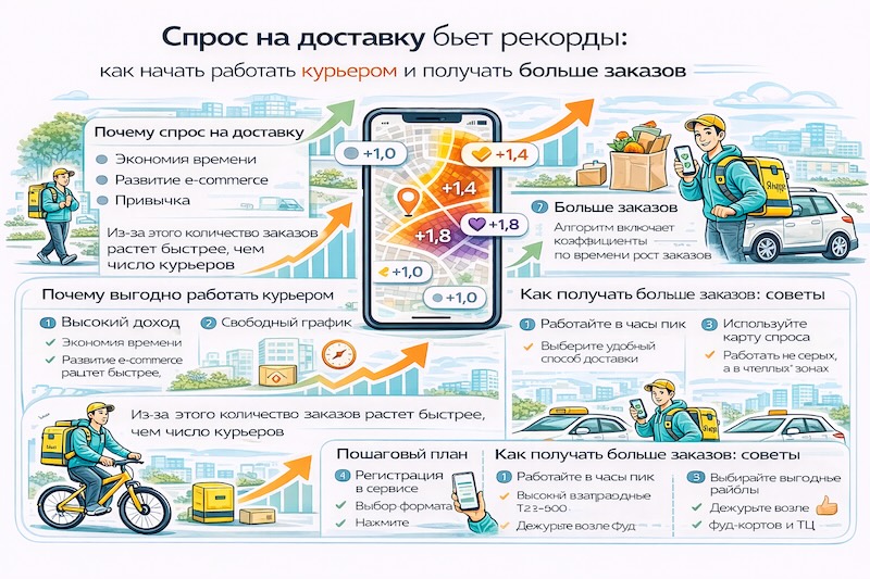 Спрос на доставку 