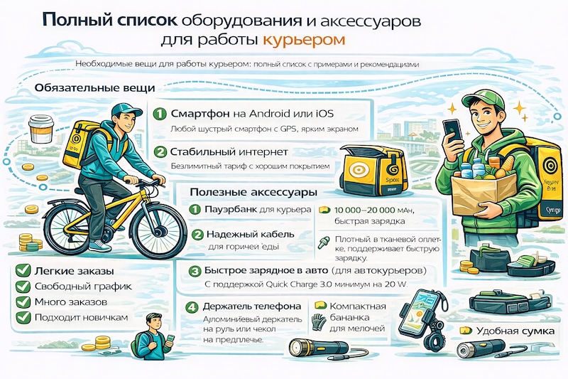 необходимое оборудование для курьера